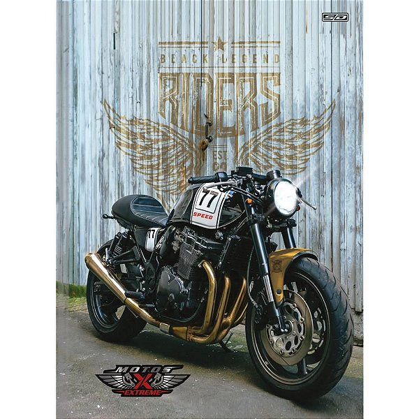 Caderno Brochura 1/4 Capa Dura Super Motos 80F PCT com 05