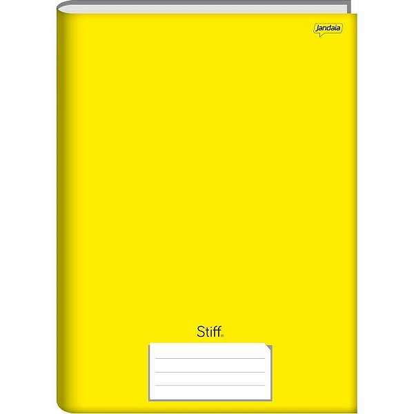 Caderno Brochura 1/4 Capa Dura STIFF 96 Folhas Amarelo - Pacote com 5