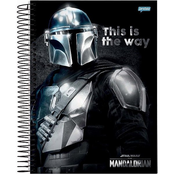 Caderno Brochura 1/4 Capa Dura STAR WARS Mandalorian 80FLS PCT com 05