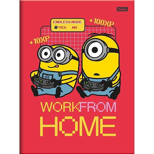 Caderno Brochura 1/4 Capa Dura Minions 80FLS PCT com 10