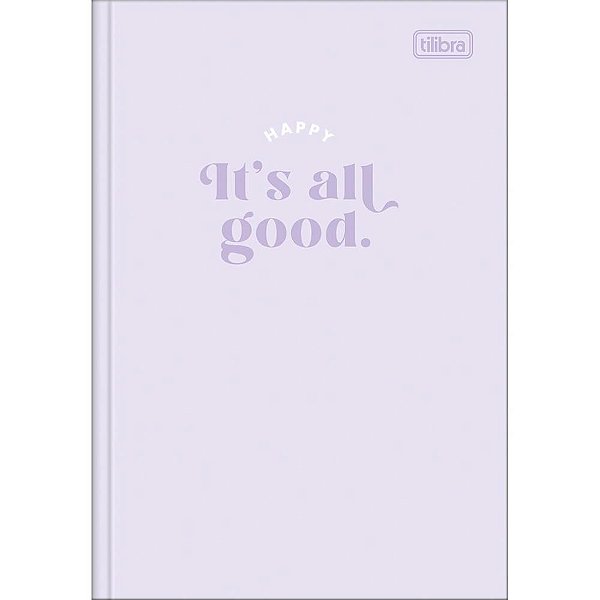 Caderno Brochura 1/4 Capa Dura HAPPY 80FLS Gofrado PCT com 05