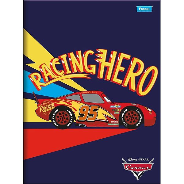 Caderno Brochura 1/4 Capa Dura CARS 80FLS PCT com 10