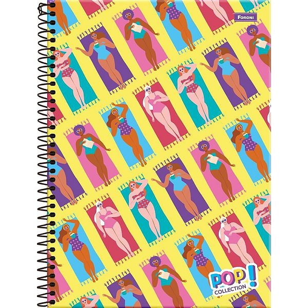 Caderno 15X1 Capa Dura POP Collection 300 Folhas - Pacote com 02 Unidades
