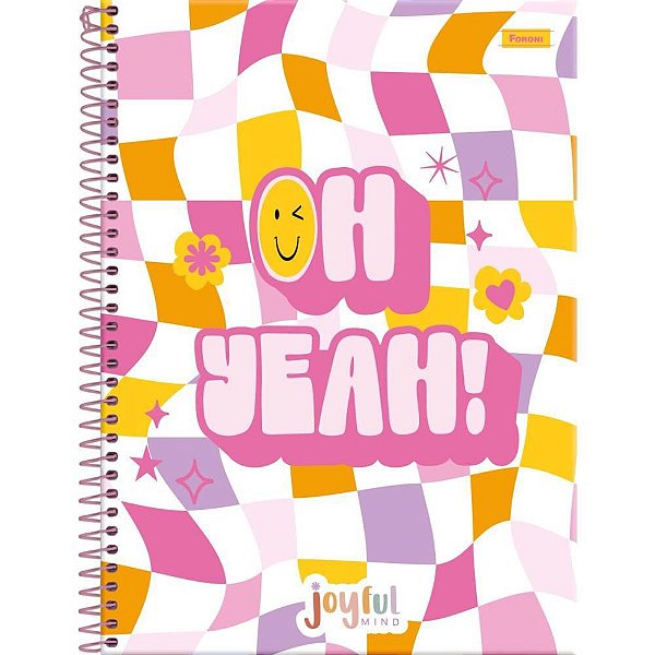 Caderno 15X1 Capa Dura Joyful MIND 240 Folhas Pacote com 2