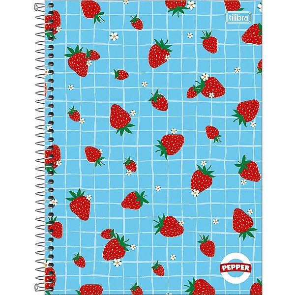 Caderno 12X1 Capa Dura Feminino Pepper - 192 Folhas - Pacote com 4 Unidades