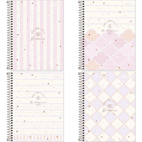 Caderno 10X1 Capa Dura Colegial Soho 160 Folhas - Pacote com 04