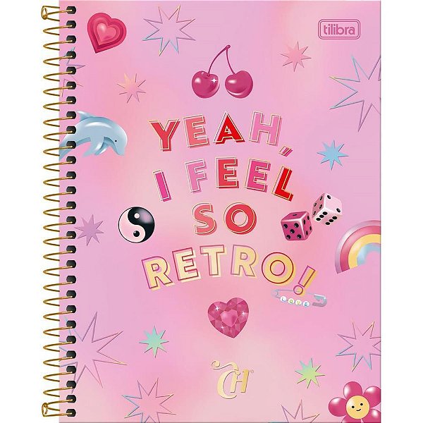 Caderno 10X1 Capa Dura Colegial Capricho 160 Folhas Pacote com 4