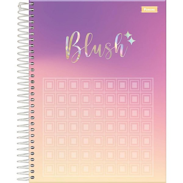 Caderno 10X1 Capa Dura Colegial BLUSH 160FLS PCT com 04