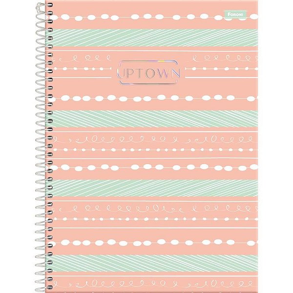 Caderno 10X1 Capa Dura UPTOWN 160 Folhas - Pacote com 04