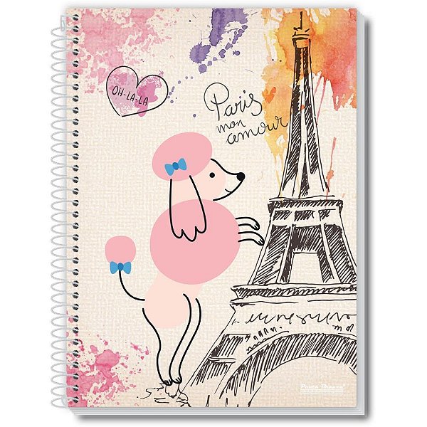 Caderno 10X1 Capa Dura Uau 200 Folhas Pacote com 03