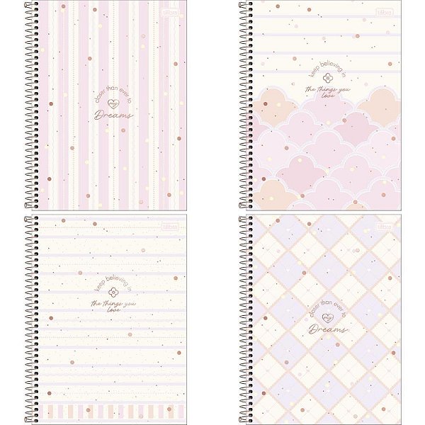 Caderno 10X1 Capa Dura Soho 160 Folhas Pacote com 04