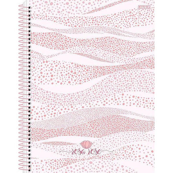 Caderno 10X1 Capa Dura Rosa Rose 160F PCT com 04
