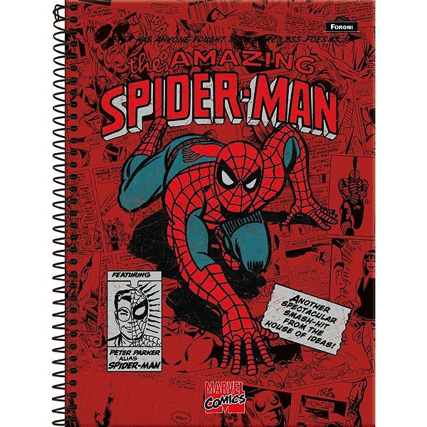 Caderno 10X1 Capa Dura Marvel Comics - 160 Folhas (pacote com 4)