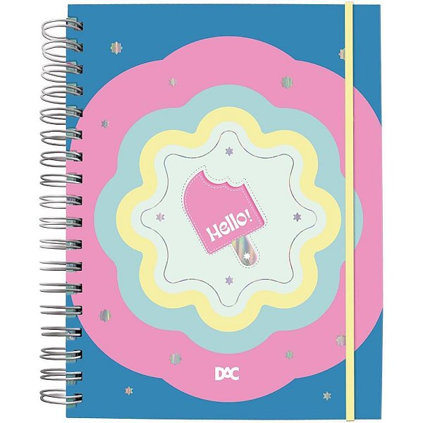 Caderno 10X1 Capa Dura Hello SMART 80F com Elástico
