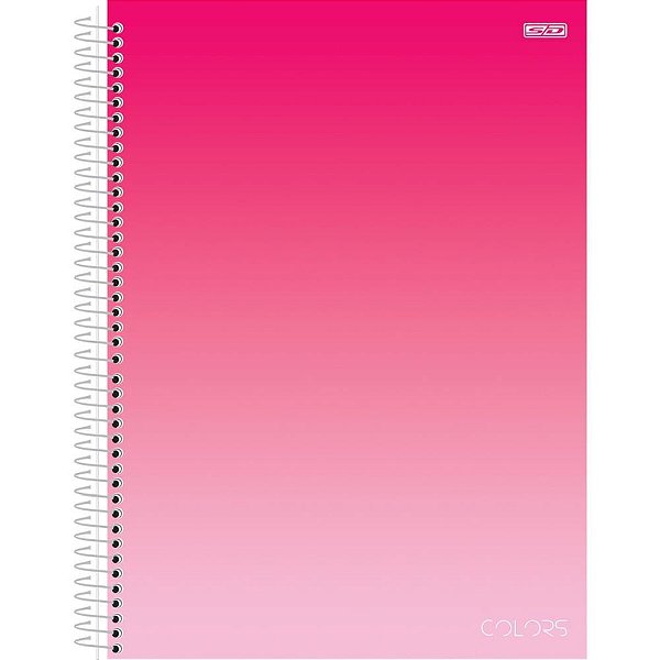 Caderno 10X1 Capa Dura Colors PINK 160F PCT com 04