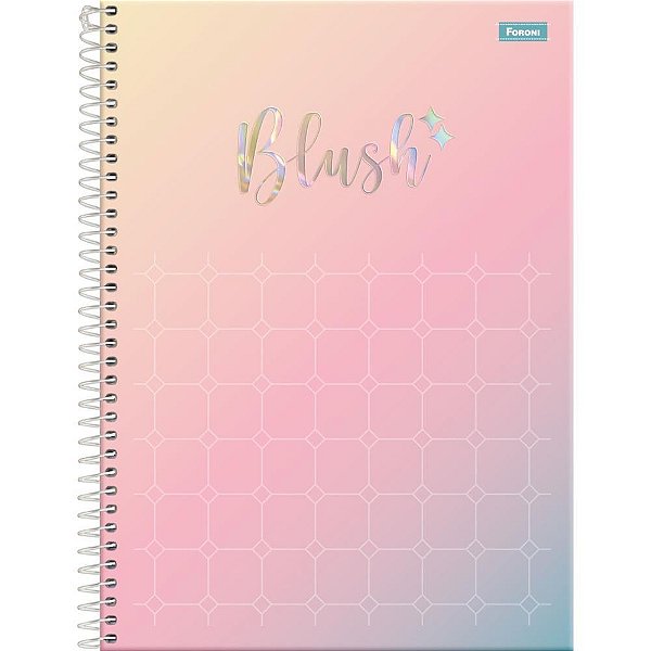 Caderno 10X1 Capa Dura BLUSH 160 Folhas Pacote com 04
