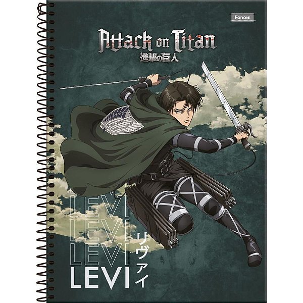 Caderno 10X1 Capa Dura ATTACK ON Titan 160FLS PCT com 04