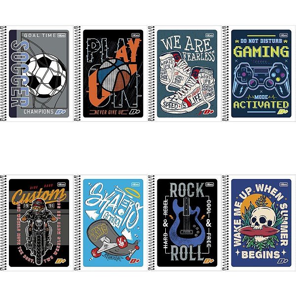 Caderno 01X1 Flexível D+ 96 Folhas Pacote com 05