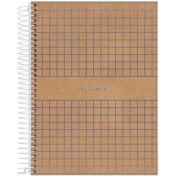 Caderno 01X1 Capa Dura Colegial KRAFT Color 80FLS PCT com 04
