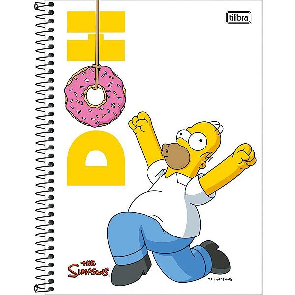 Caderno 01X1 Capa Dura THE Simpsons 80 Folhas - Pacote com 04