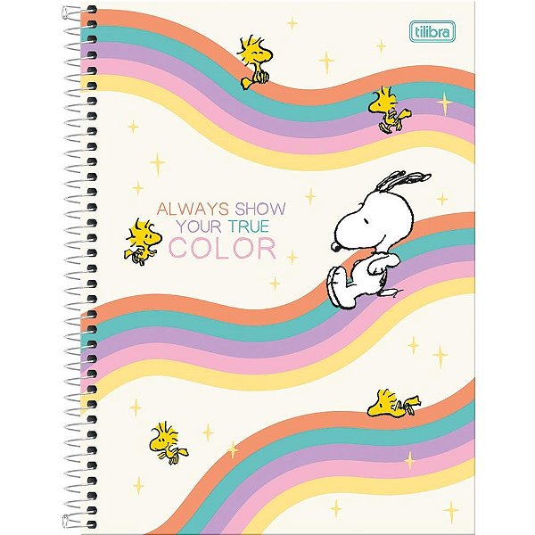Caderno 01X1 Capa Dura Snoopy 80 FLS PCT com 04