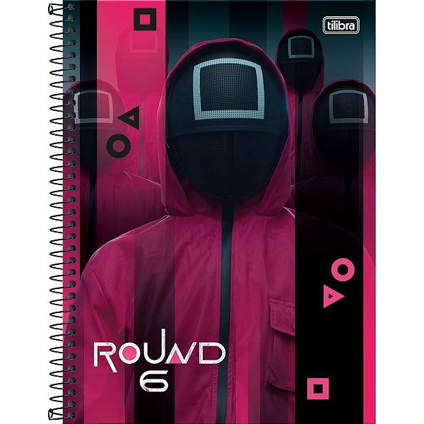Caderno 1X1 Capa Dura Round 6 - 80 Folhas - Pacote com 4 Unidades