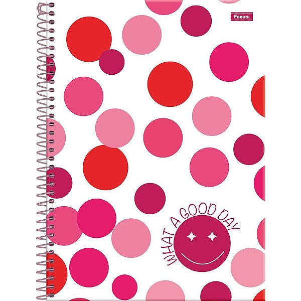Caderno 01X1 Capa Dura PINK Power 80 Folhas - Pacote com 4 Unidades