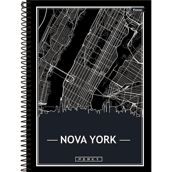 Caderno 1X1 Capa Dura PERKY 80 Folhas - Pacote com 04