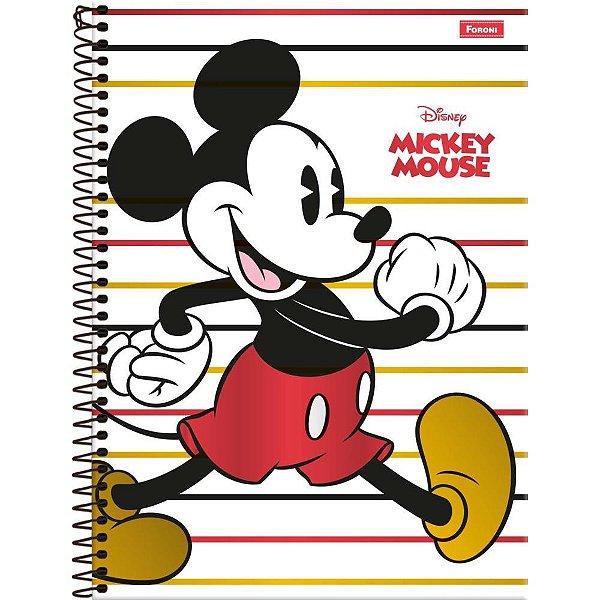 Caderno 01X1 Capa Dura Mickey 80 FLS PCT com 04