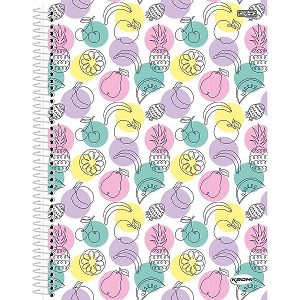 Caderno 01X1 Capa Dura KBOM Feminino 96F PCT com 04