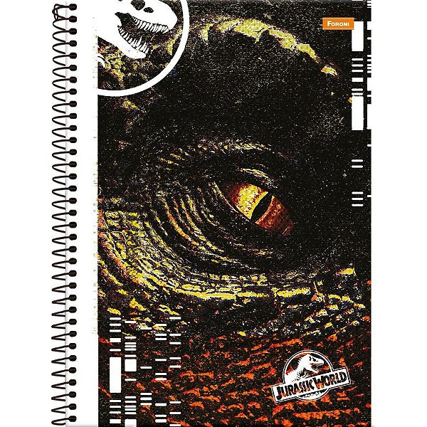 Caderno 01X1 Capa Dura Jurassic WORLD 80FLS PCT com 04