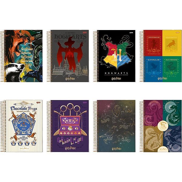 Caderno 01X1 Capa Dura HARRY Potter 96 Folhas Pacote com 04