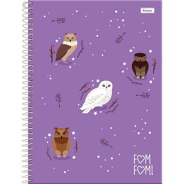 Caderno 01X1 Capa Dura FOM FOM 80 Folhas Pacote com 04
