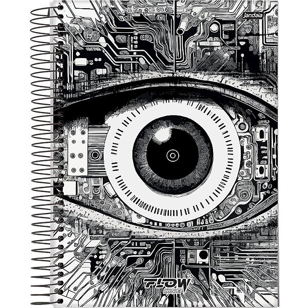 Caderno 1X1 Capa Dura FLOW 80 Folhas - Pacote com 4 Unidades