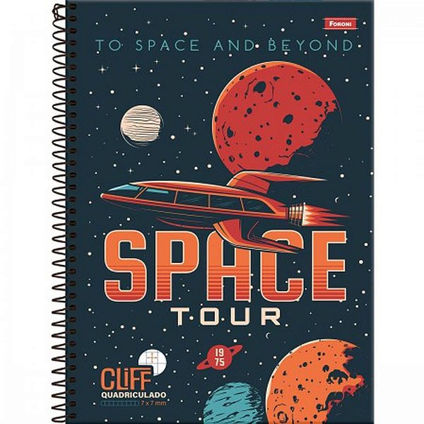 Caderno 01X1 Capa Dura CLIFF Masculino 80 Folhas Pacote com 04