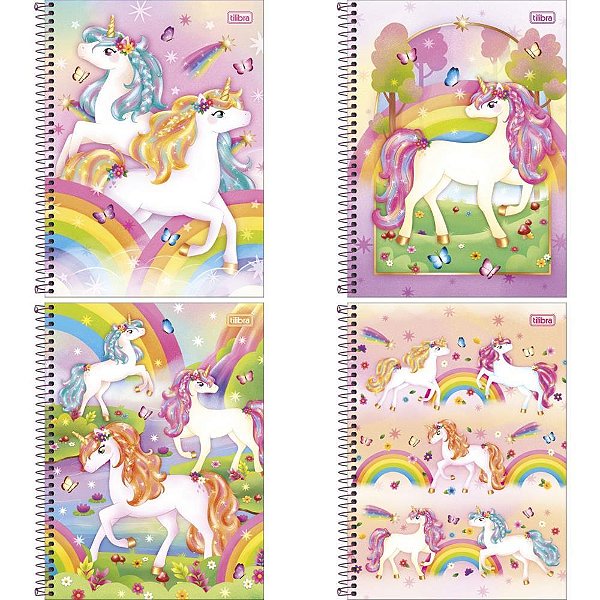 Caderno 1X1 Capa Dura BLINK 80 Folhas Pacote com 4