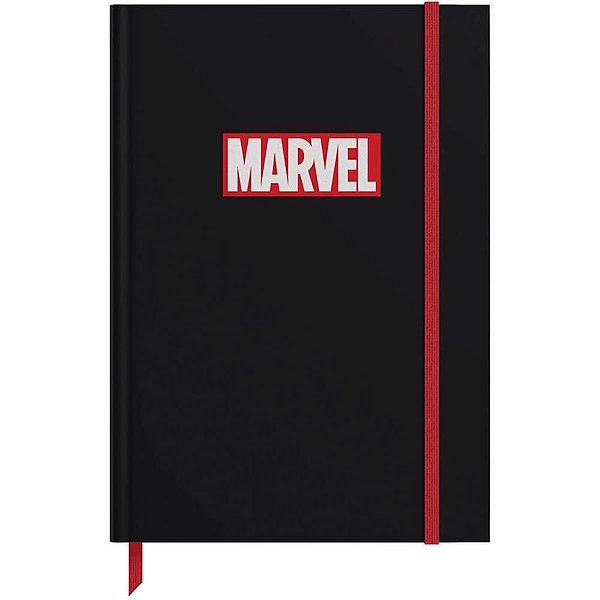 Caderneta Marvel com Elástico 64F 14,5X10C