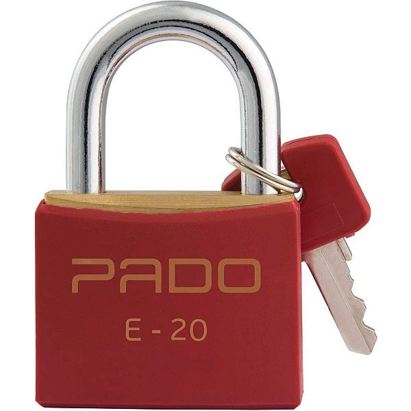 Cadeado Colorido Vermelho SM LT - 20MM com 2 Chaves