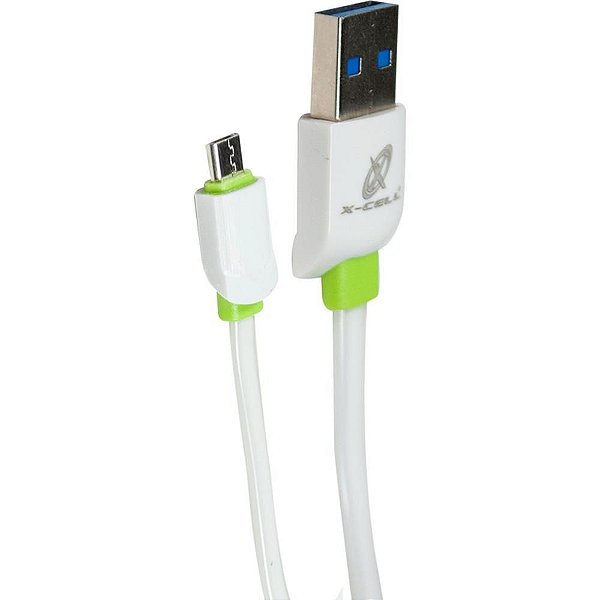 Cabo USB FLAT/MICRO USB -30A/1M Branco