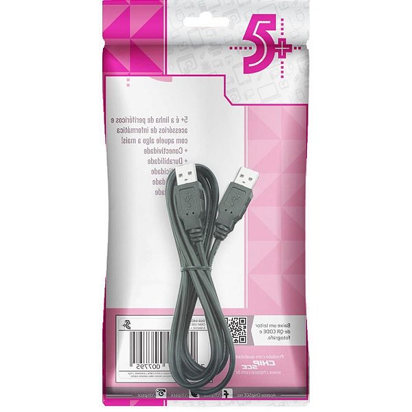 Cabo USB 20 AM X AM 1,8MTS