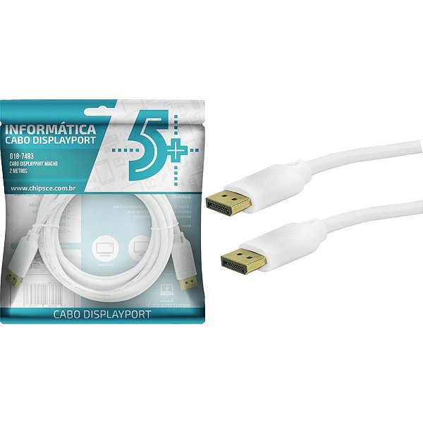 Cabo de Vídeo Displayport para Displayport 1.2 2 Metros
