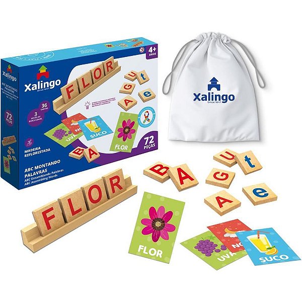 Brinquedo Pedagógico TDAH ABC Montando Palavras