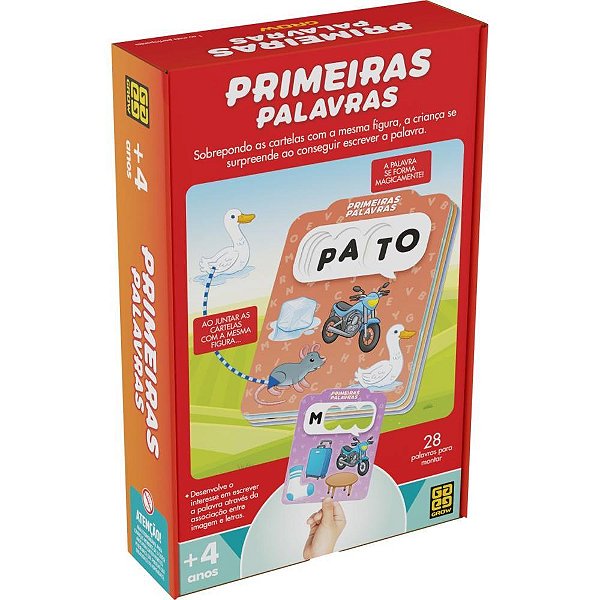 Brinquedo Pedagógico Primeiras Palavras com 15 CART