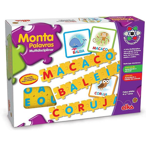 Brinquedo Pedagógico Monta Palavras