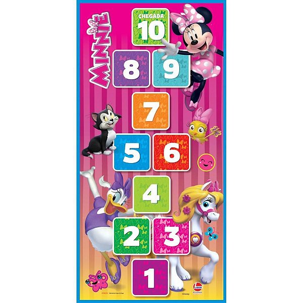 Brinquedo Pedagógico EVA Minnie Amarelinha 1,40X68CM