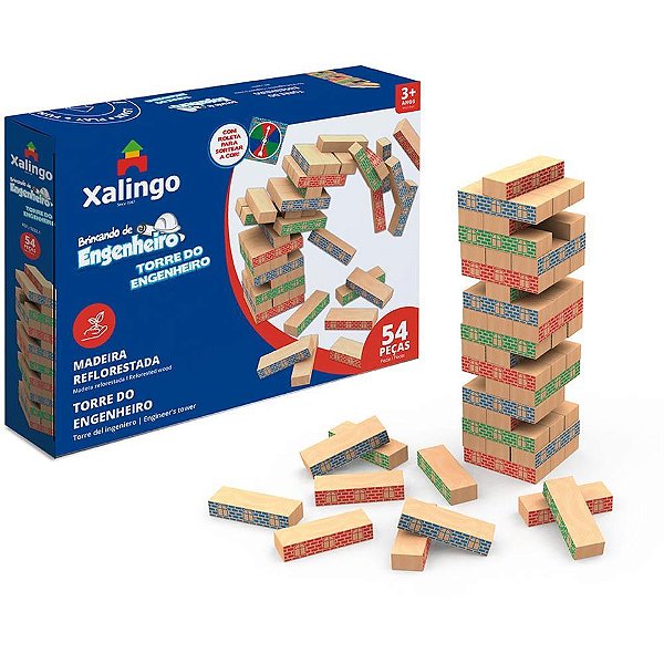 Brinquedo para Montar Torre de Engenheiro 54 Peças