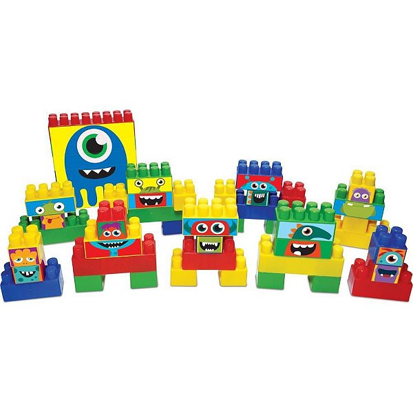 Brinquedo para Montar Montando Meus Monstrinhos 48 Peças
