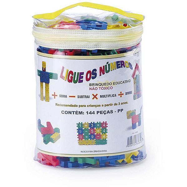 Brinquedo para Montar Ligue Números 144 Peças
