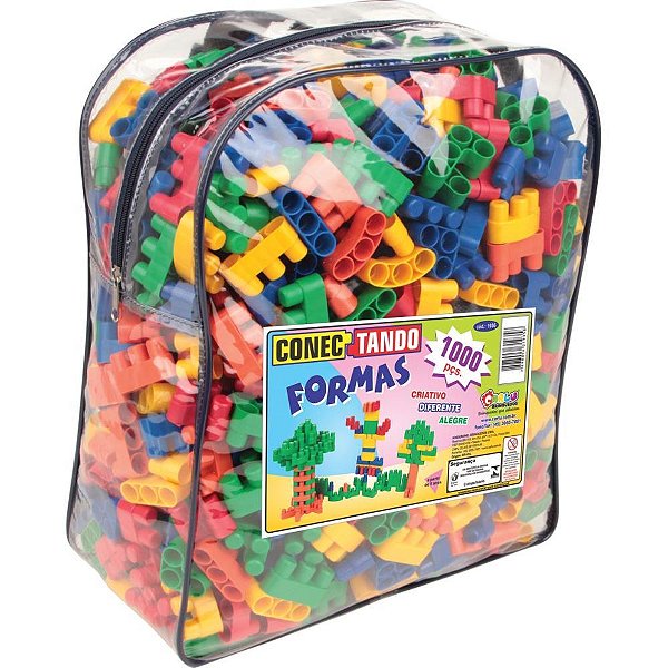 Brinquedo para Montar Conectando Formas Mochcom 1000P