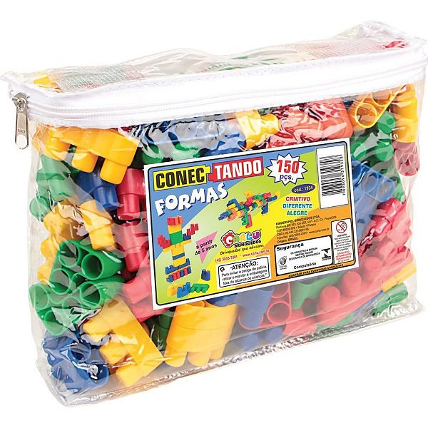 Brinquedo para Montar Conectando Formas - 150 Peças